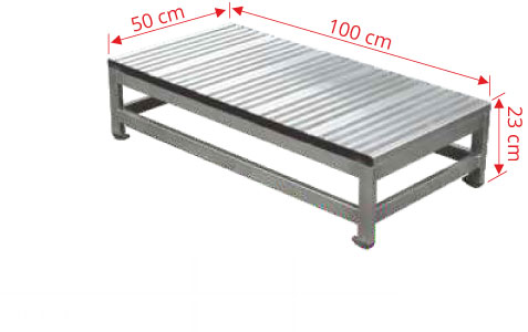 Sgabelli componibili in alluminio 2 gradini