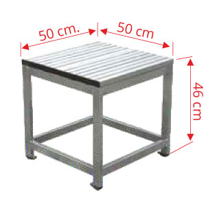 Sgabelli componibili in alluminio 2 gradini