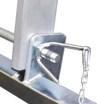 Scala in alluminio professionale verticale su ruote - con argano