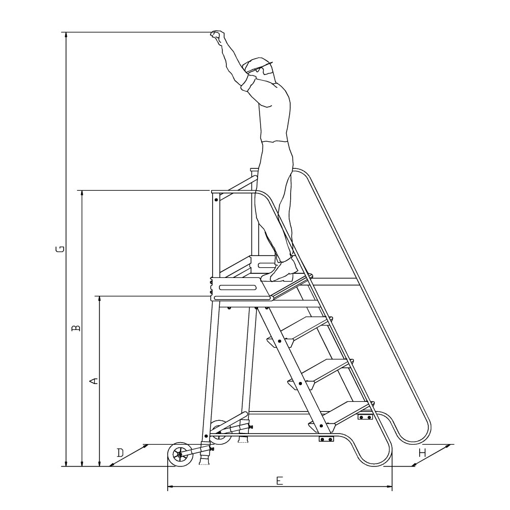 Scala sgabello sg 4 gradini