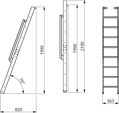 Scale per soppalchi richiudibili 8 gradini