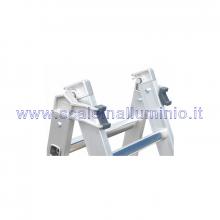 Scala componibile multiposizione in alluminio 2 x 14 