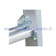 Scala componibile multiposizione in alluminio 2 x 14 gancio sicurezza 