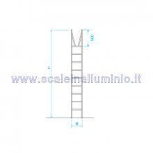 Scala per agricoltura 11 pioli con finali ad innesto misure Scala per agricoltura 11 pioli con finali ad innesto misure