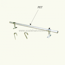 Elemento tubolare a cui viene agganciata la scala per soppalchi Elemento tubolare a cui viene agganciata la scala per soppalchi
