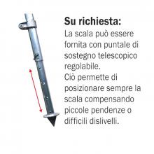 Scala conica 3 piedi con terminale a punta per Agricoltura - 8 gradini puntale telescopico - accessorio Scala conica 3 piedi con terminale a punta per Agricoltura - 8 gradini puntale telescopico - accessorio