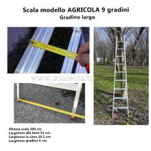 Scala per Agricoltura 9 gradini particolare piedino snodabile