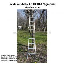 Scala per Agricoltura 9 gradini particolare piedino snodabile