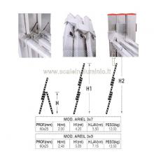 Scala in alluminio componibile allungabile 3 rampe 9 gradini misure Scala in alluminio componibile allungabile 3 rampe 9 gradini misure