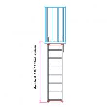 Scala con gabbia di protezione modulare n°1