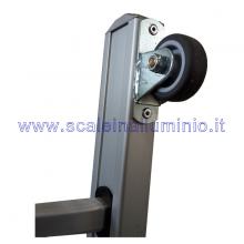 Scala componibile in alluminio 3 x 14 ruote di scorrimento