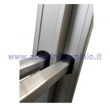 Scala componibile in alluminio 3 x 14 ruote innesti rampa gradini