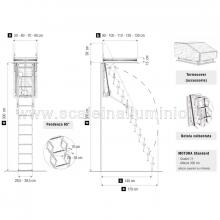Scale retrattili per soffitte e sottotetti motorizzata 80 x 120 inglombri