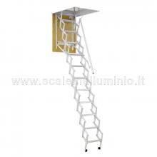 Scale retrattili 60 x 100 per soffitte e sottotetti rientranti a scomparsa botola orizzontale 