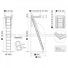 Scale retrattili 50 x 100 per soffitte e sottotetti sezioni
