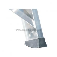 Scala per soppalchi in alluminio 600 mm 20 gradini senza prolunga rinforzo alla base e piedini antiscivolo