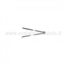 Staffe in acciaio a X da max. 1000 mm per montanti