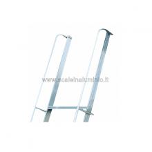 particolare scala per soppalchi in alluminio 6 gradini