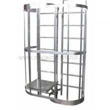 Piano di riposo - modulo di sdoppiamento H. 2.10 mt. per scale modulari con gabbia Piano di riposo - modulo di sdoppiamento H. 2.10 mt. per scale modulari con gabbia