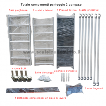 Componenti ponteggio 2 campate Componenti ponteggio 2 campate