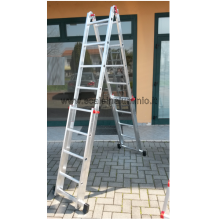 Futura 45- scala telescopica scale in alluminio a cavalletto aperta