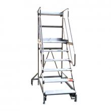 Scale a castello 3 gradini alta portata con stabilizzatori e freno Scale a castello 3 gradini alta portata con stabilizzatori e freno