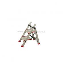 Sgabello in alluminio 2 gradini senza vaschetta 