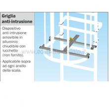 Griglia anti-intrusione per scale modulari con gabbia di protezione Griglia anti-intrusione per scale modulari con gabbia di protezione
