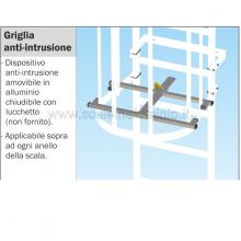 Griglia anti-intrusione per scale modulari con gabbia di protezione