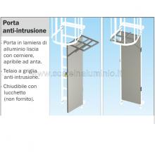 Porta anti-intrusione per scale modulari con gabbia di protezione Porta anti-intrusione per scale modulari con gabbia di protezione