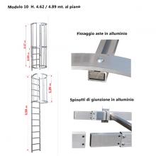 Scala con gabbia di protezione modulare n°10 particolari Scala con gabbia di protezione modulare n°10 particolari