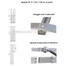 Scala con gabbia di protezione modulare n°20 particolari Scala con gabbia di protezione modulare n°20 particolari