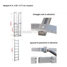 Scala con gabbia di protezione modulare n°6 particolari Scala con gabbia di protezione modulare n°6 particolari
