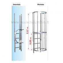 Scala con gabbia di protezione modulo finale TC