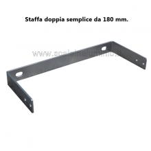 Staffa doppia per scale modulari con gabbia di protezione Staffa doppia per scale modulari con gabbia di protezione