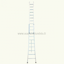 Scala componibile in alluminio 2 rampe 14 gradini a sfilo