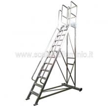 Scala a castello in alluminio 15 gradini Scala a castello in alluminio 15 gradini