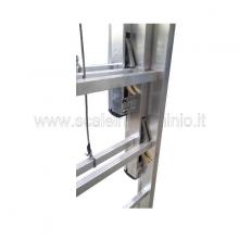 Scala con argano 3 rampe x 18 gradini