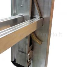 Scala con fune 4 rampe 8 gradini saltarello destro sistema di trattenuta e sgancio
