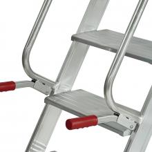 Scala professionale a compasso in alluminio 7 gradini maniglioni spostmento Scala professionale a compasso in alluminio 7 gradini maniglioni spostmento