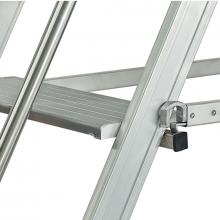 Scala professionale a compasso in alluminio 16 gradini dispositivo di sicurezza
