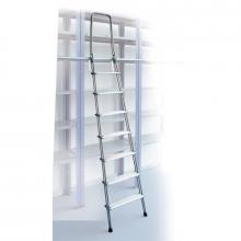 Scale con ganci in alluminio 10 gradini in appoggio a scaffale