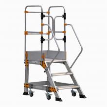 Scala professionale a palchetto 4 ruote ESEP 3 gradini