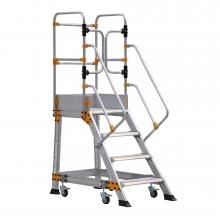 Scala professionale a palchetto 4 ruote ESEP 4 gradini