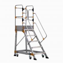 Scala professionale a palchetto 4 ruote ESEP 5 gradini Scala professionale a palchetto 4 ruote ESEP 5 gradini