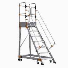 Scala professionale a palchetto 4 ruote ESEP 7 gradini Scala professionale a palchetto 4 ruote ESEP 7 gradini