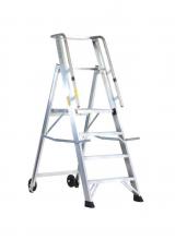 Scala alluminio con ruote salita singola Vera 4 gradini Scala alluminio con ruote salita singola Vera 4 gradini