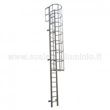 Scale con gabbia interamente saldata altezza di sbarco 3.00 mt Scale con gabbia interamente saldata altezza di sbarco 3.00 mt