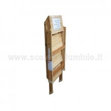 Sgabello 4 gradini in legno faggio non verniciato chiuso Sgabello 4 gradini in legno faggio non verniciato chiuso