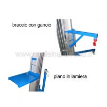 Sollevatore per materiali mod. 720 accessori piatto di sollevametno e gancio Sollevatore per materiali mod. 720 accessori piatto di sollevametno e gancio